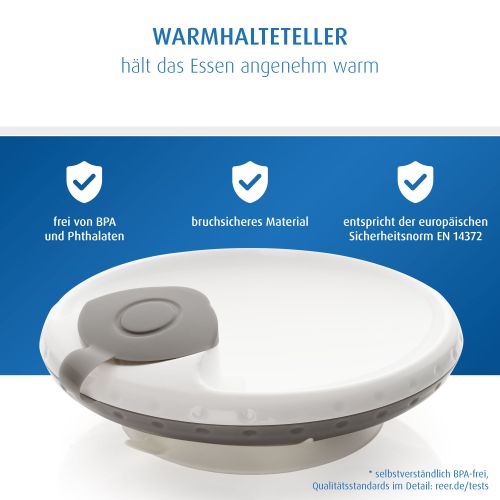 Warmhalteteller mit Saugnapf