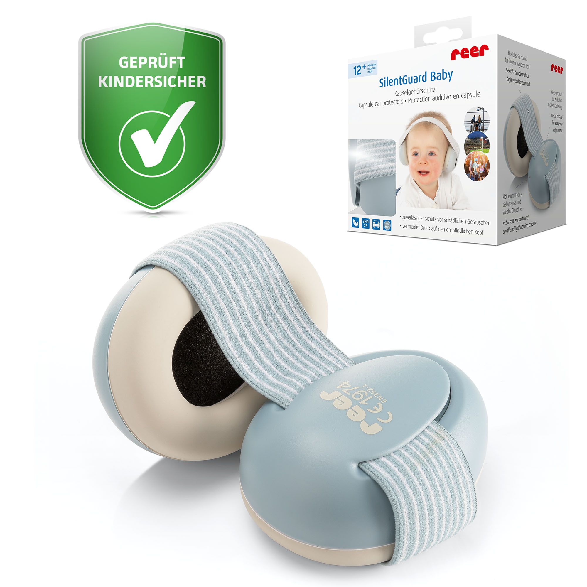 SilentGuard Baby capsule ear protectors, sky blue