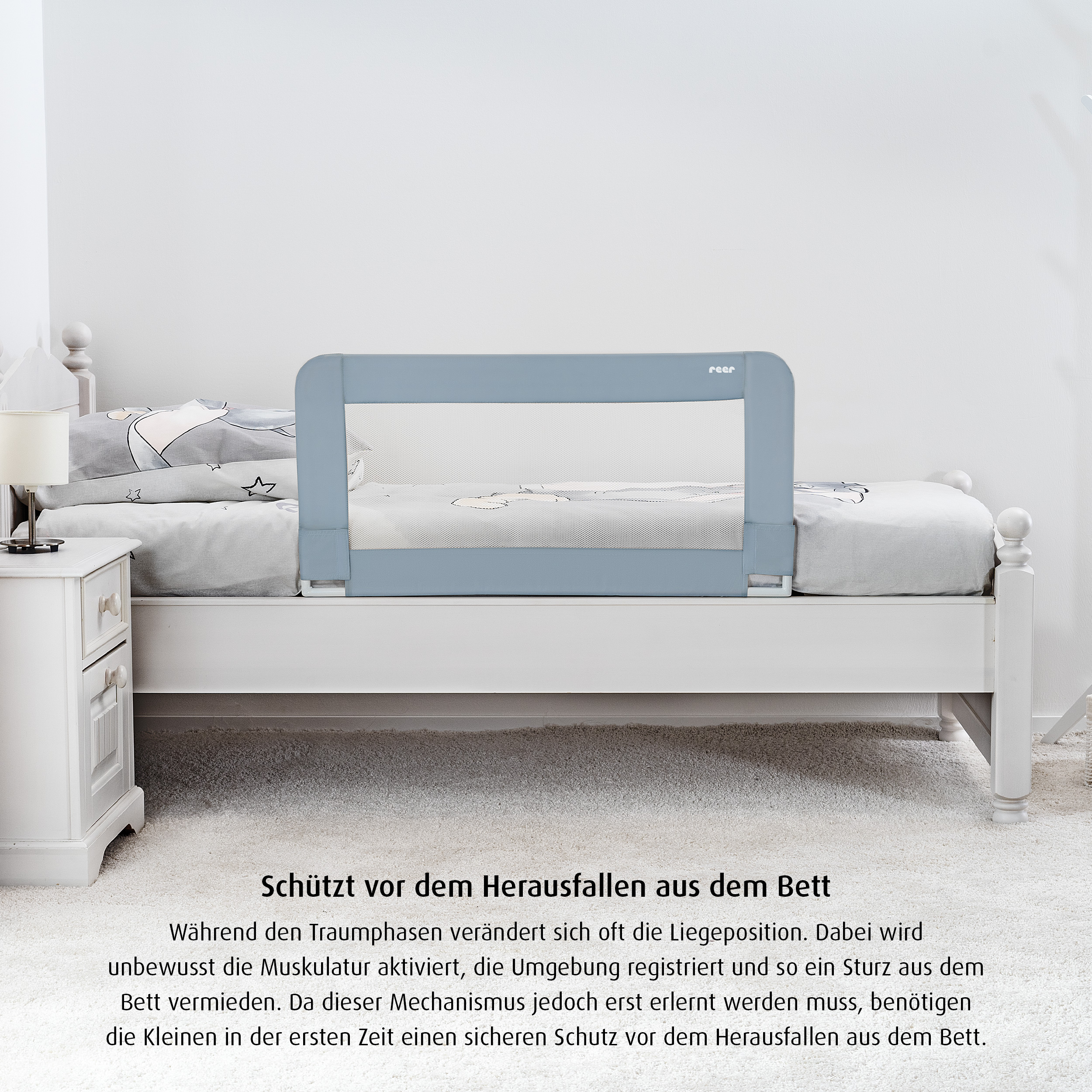 Sleep'n Keep bed rail, blue-grey, 150 cm - 180 cm