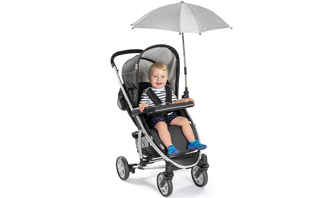 Reer ShineSafe Sonnensegel für den Kinderwagen, Sonnenschutz für viele  Modelle, grau : : Baby