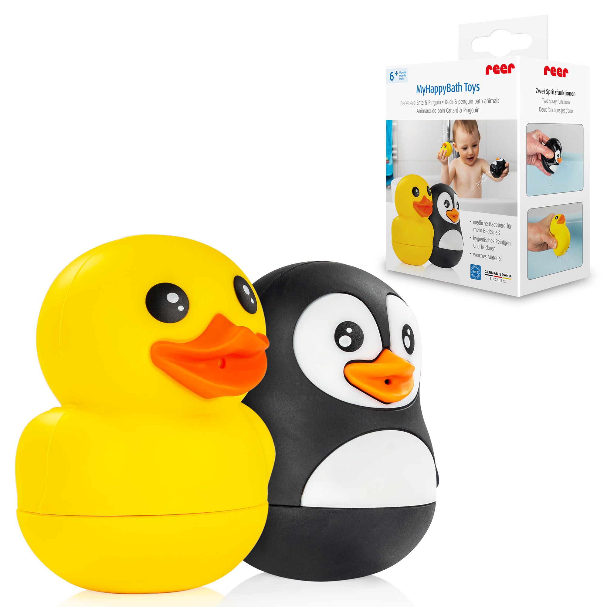 MyHappyBath Toys Badespieltiere Ente & Pinguin