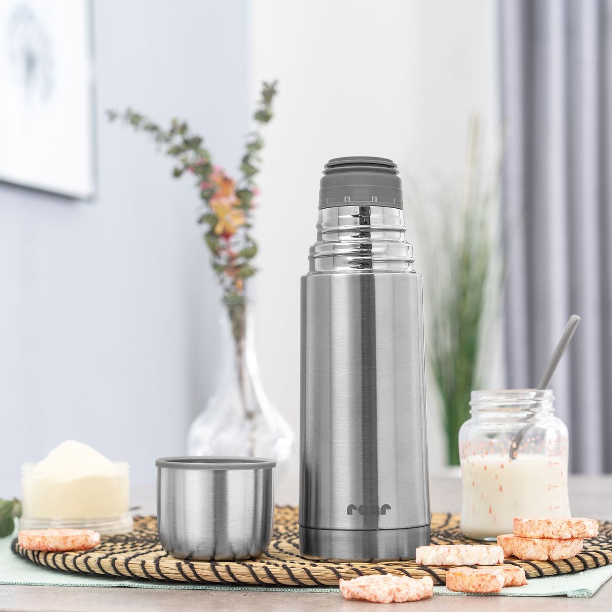 Pure stainless steel vacuum bottle V2, 350 ml