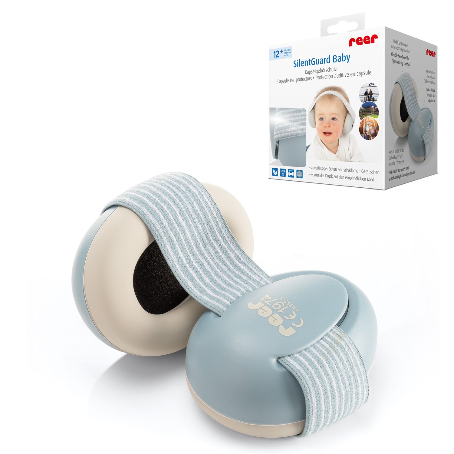 SilentGuard Baby capsule ear protectors, sky blue