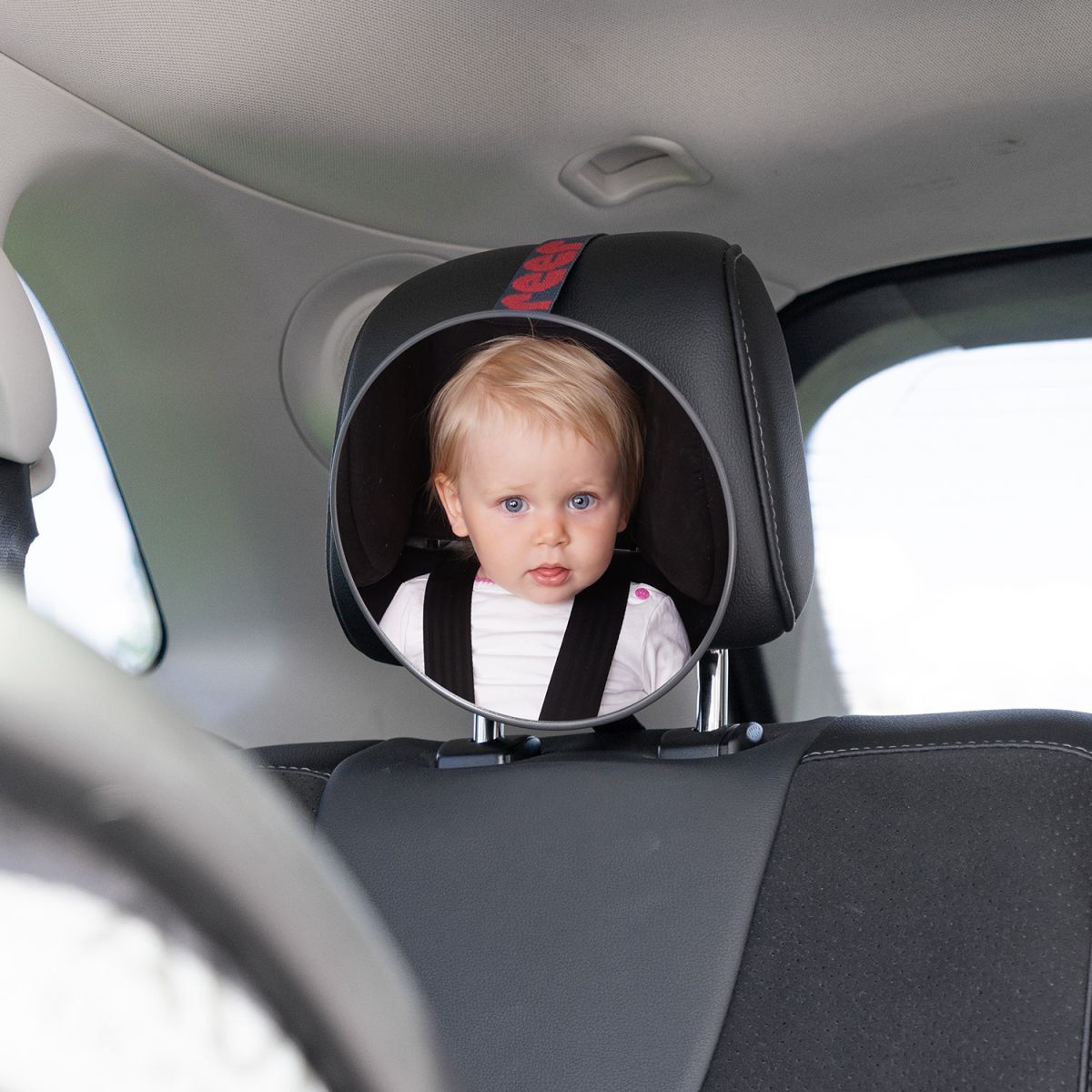 Onco 360° Baby Autospiegel, 100% Bruchsicherer Rücksitzspiegel für eine  Sichere Fahrt, Baby Erstausstattung & Auto Zubehör, Anpassbar, Geeignet für  allerlei Kopfstützen