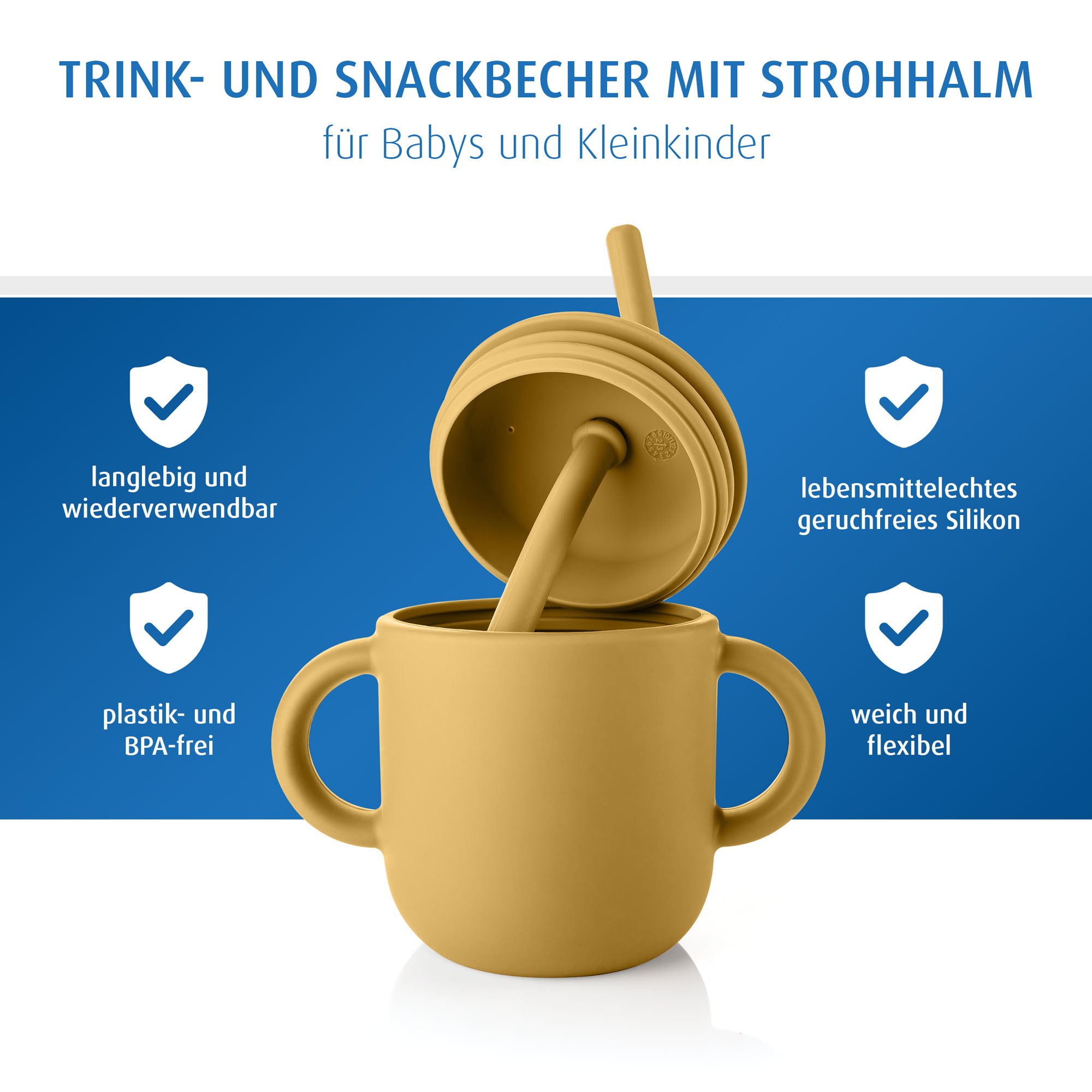 2in1 Trink- & Snackbecher, gelb