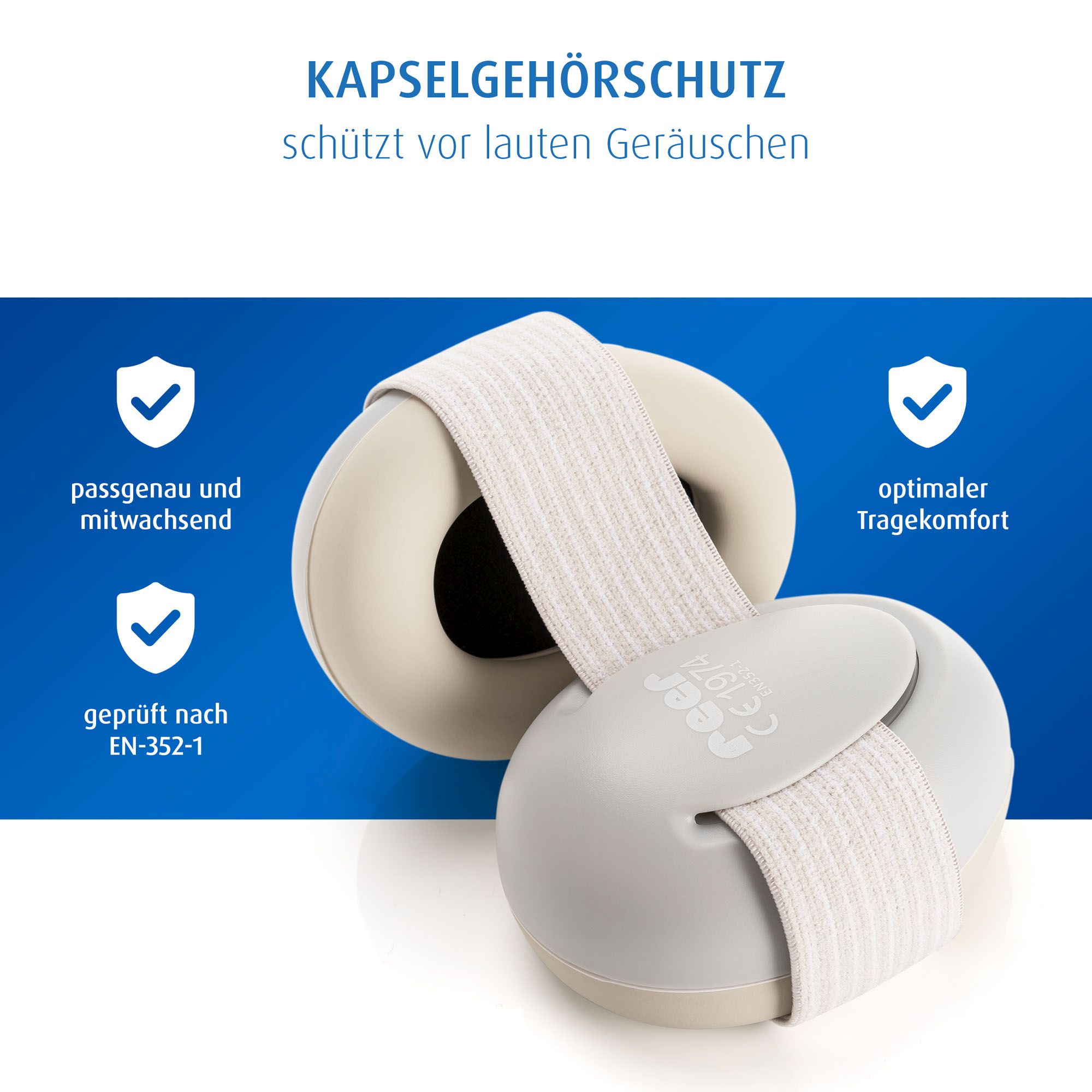 SilentGuard Baby Kapselgehörschutz, grau