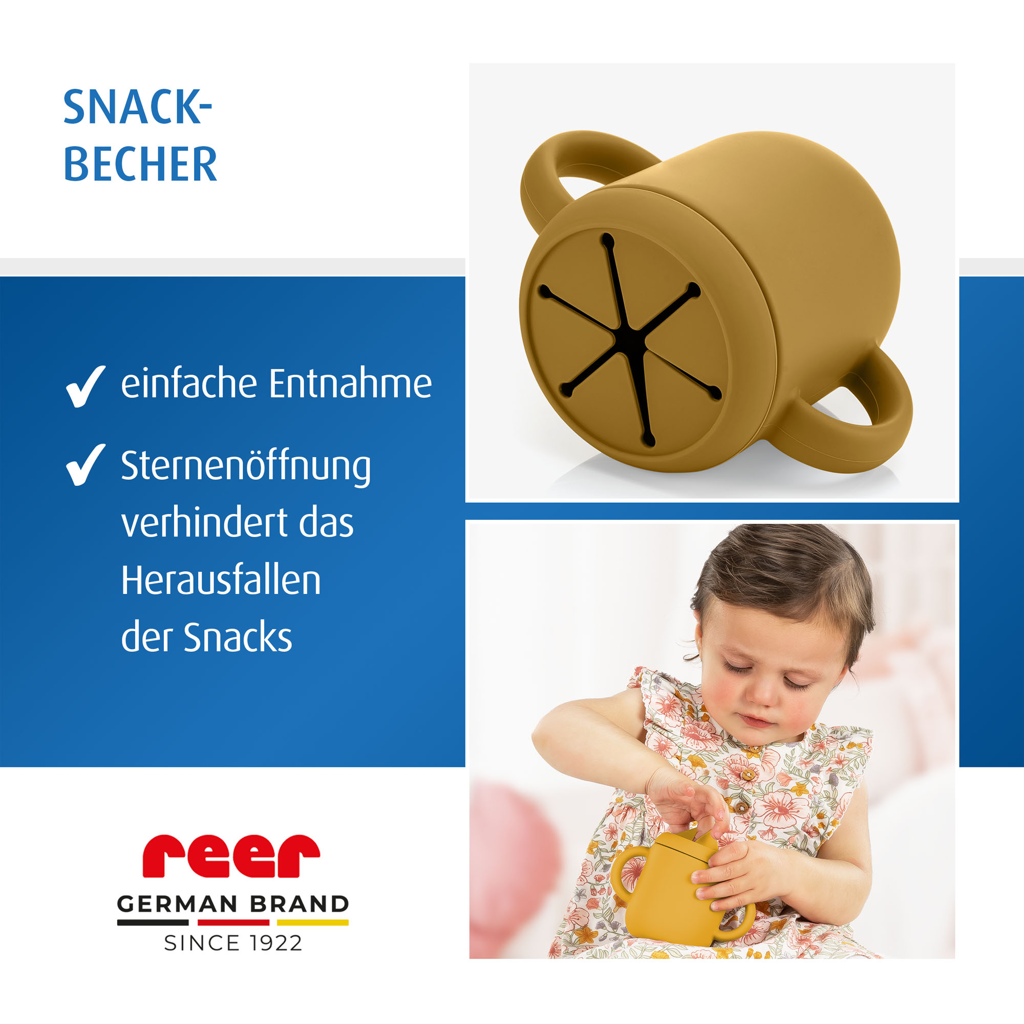 2in1 Trink- & Snackbecher, gelb