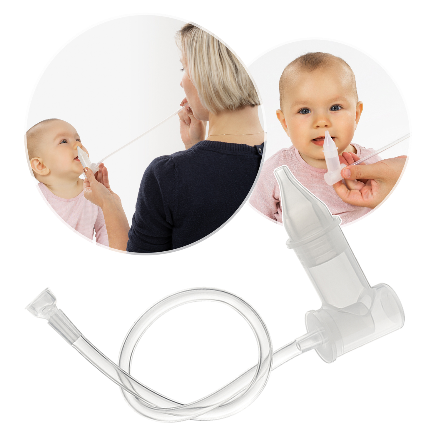 reer nasal aspirator for baby, tested medical product, steam sterilisable,  with storage box and 4 filters - Your selection: tested medical product